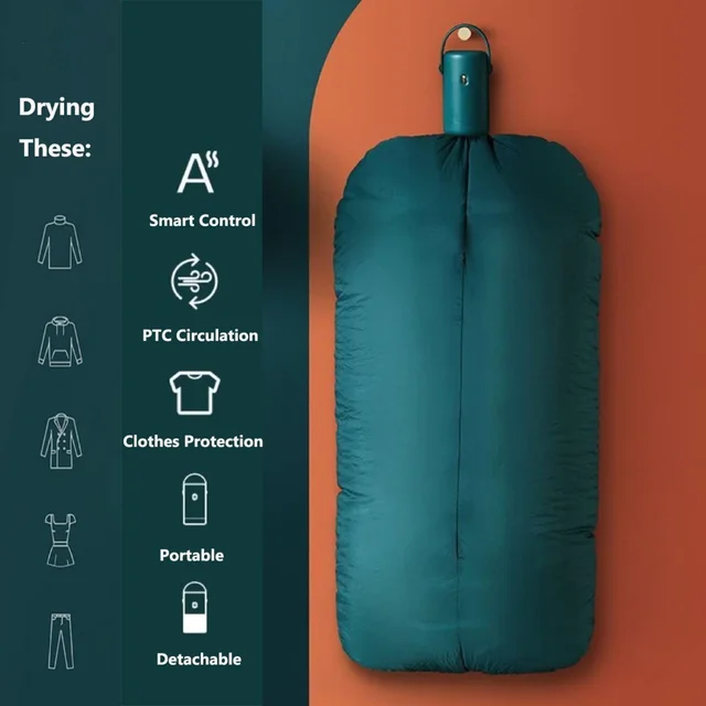 Portable Clothes Dryer, 250W Multifunctional Small Dryer Machine, Big Clothes Bags for Travel and  Laundry 5