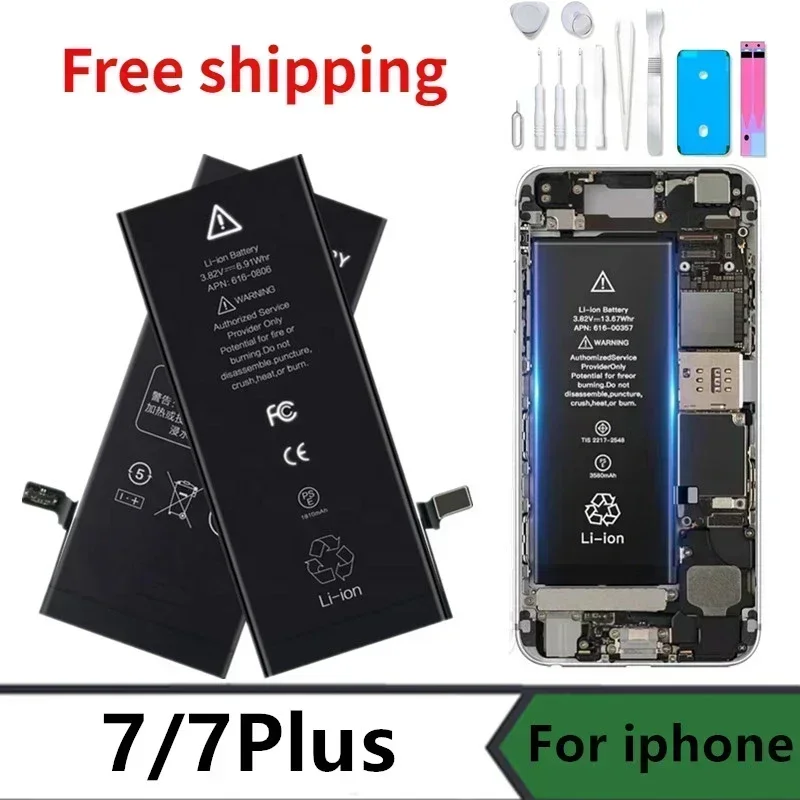 

Original Capacity Battery for IPhone 7 7plus Phone Replacement Batteries Warranty One Year Bateria