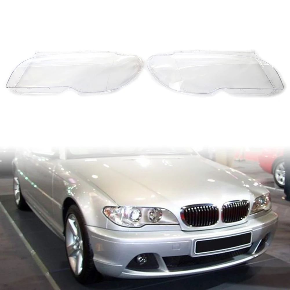 

1Pcs Car Clear Front Bumper Headlight Headlamp Lens Cover for BMW E46 3 Series 2DR Coupe 325ci 330ci 2003 2004 2005 2006