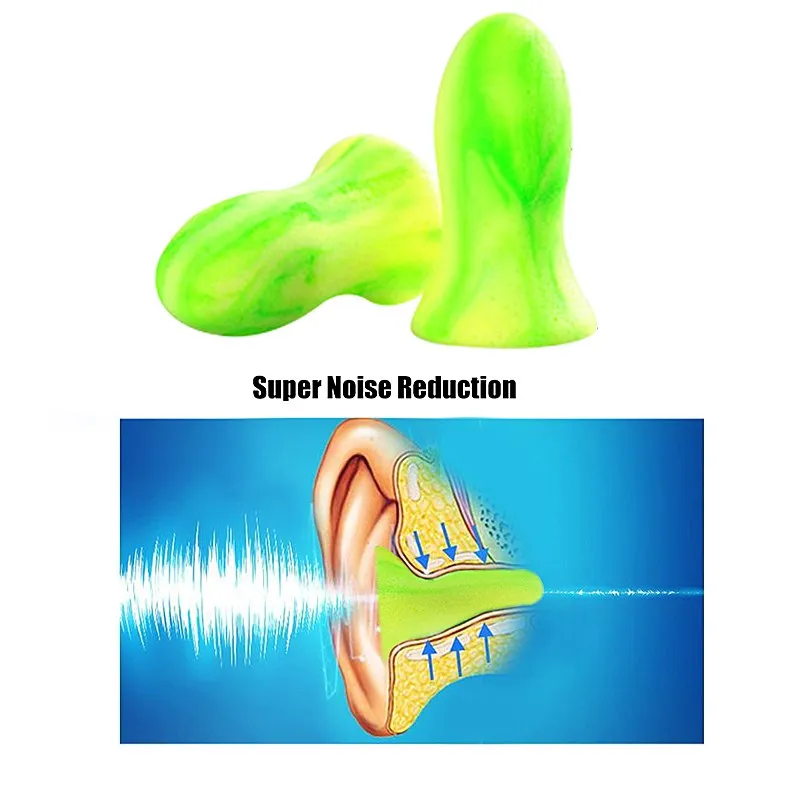2Pair Quality Soft Foam Ear Plugs Anti Noise Snoring Earplugs For