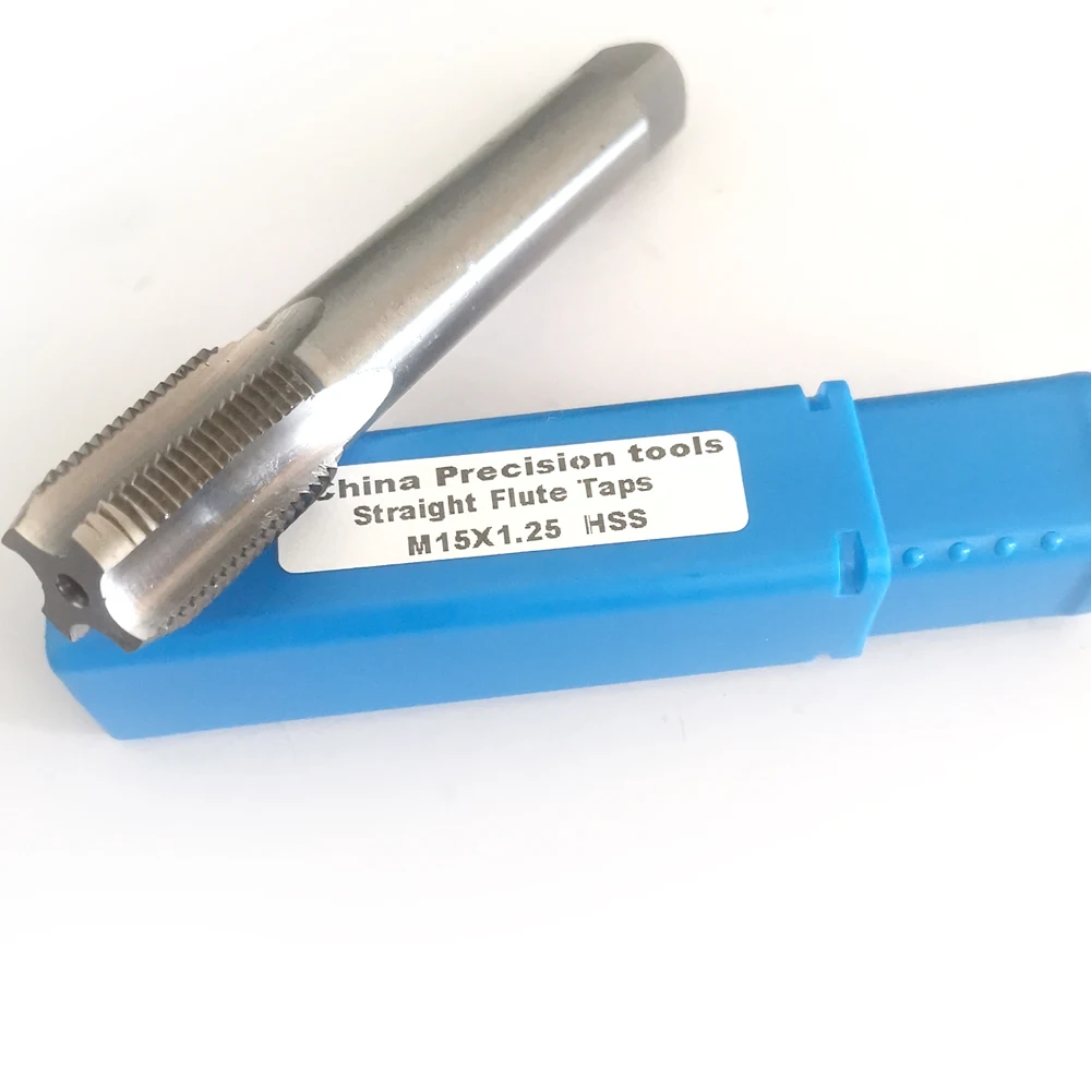 HSS 메트릭 나사 탭, 오른손 미세 나사, 직선 플루트 탭, 왼쪽 기계 탭, M15, m15x1.5, m15x1.25, m15x1, m15x0.75, m15x0.5