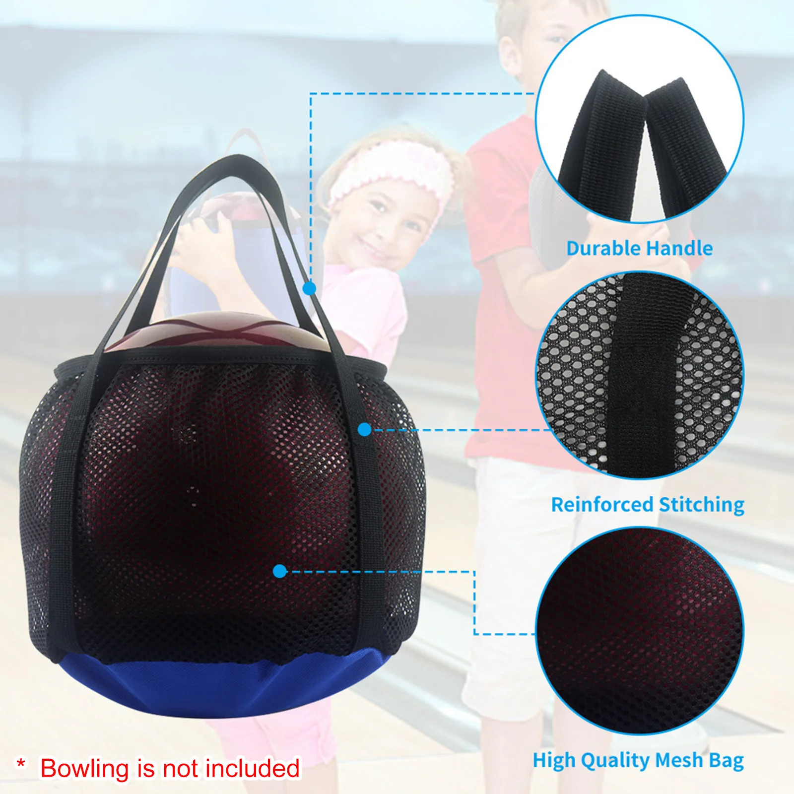 Praktische Bowling-Tasche klebriges Design wie gezeigt einzelne Bowling-Einkaufstasche Bowling-Rack kleine Gegenstände Bowling-Einkaufstasche