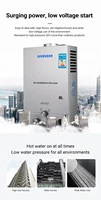 Chauffe-eau domestique multifonctionnel à gaz DIVEDEER de grande capacité avec affichage de la température 4