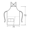 1 piece of waterproof canvas apron with pockets - split skirt design, convenient for walking, very suitable for restaurants, caf 2