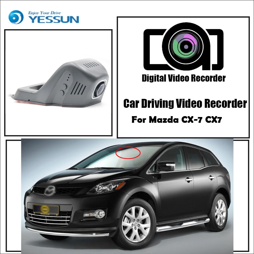 

YESSUN for Mazda CX-7 CX7 Car Driving Video Recorder DVR Mini Control APP Wifi Camera Registrator Dash Cam