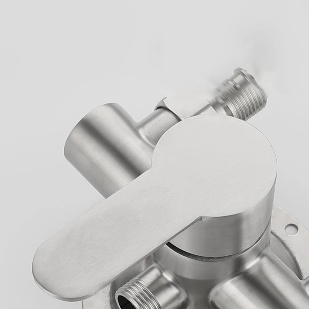 Stainless Steel Shower Faucet Hot And Cold Water Mixer G1/2inch Wall Mounted Metal Handle Shower Faucet Water Valve Faucet 5