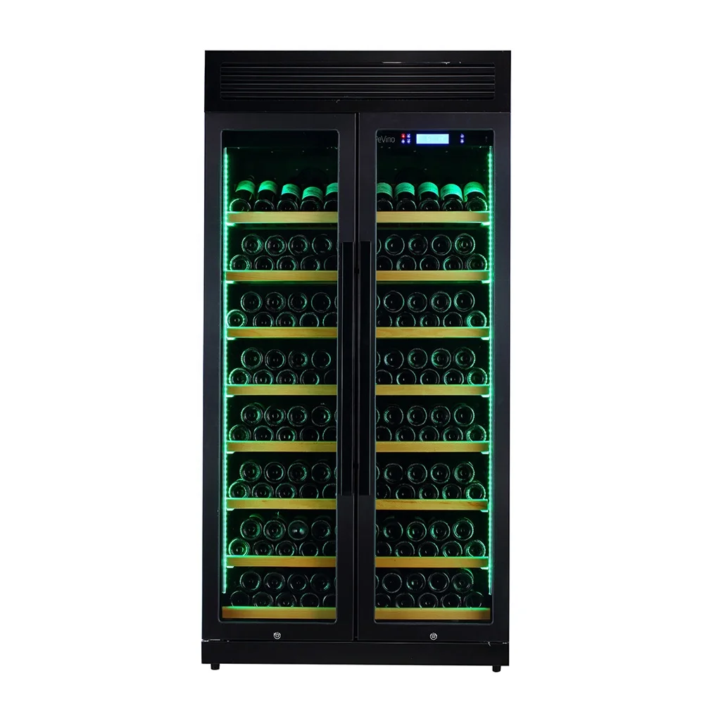Tempered Glass Modern Wine Cellar Cabinet Wine Coolers Refrigerator Stainless Steel