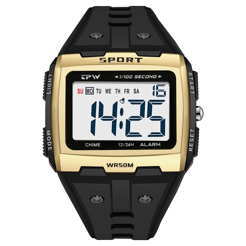 TPW Oversized Digital Watch Big Numbers Easy to Read 5ATM Water Resistant 4