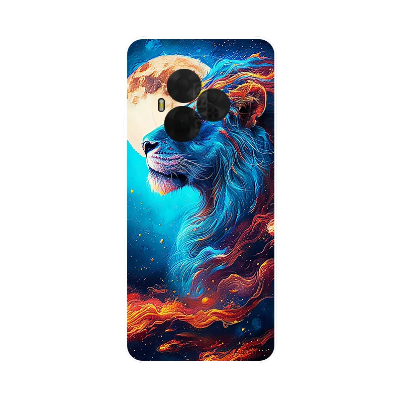 Flower Wolf Silicone Phone Cover - Soft TPU Shockproof Bumper