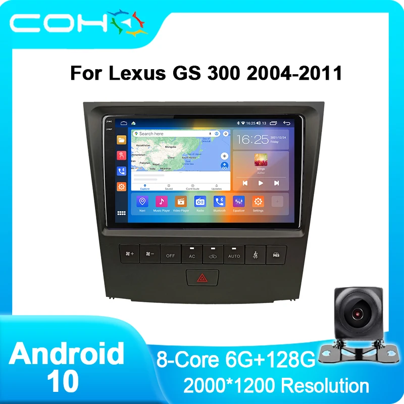 

COHO For LEXUS GS300 GS350 GS400 GS430 GS450h GS460 2004-2011 Android 10 Car Radio 8+256 GPS Navigation Video Multimedia Player