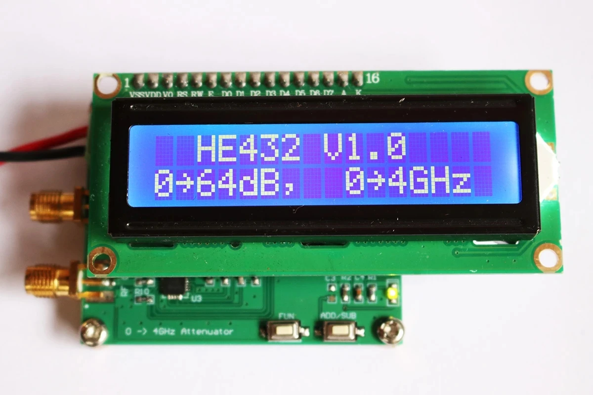 

Цифровой радиочастотный Регулируемый аттенюатор HE432 0 ~ 4 ГГц 0 ~-63 дБ