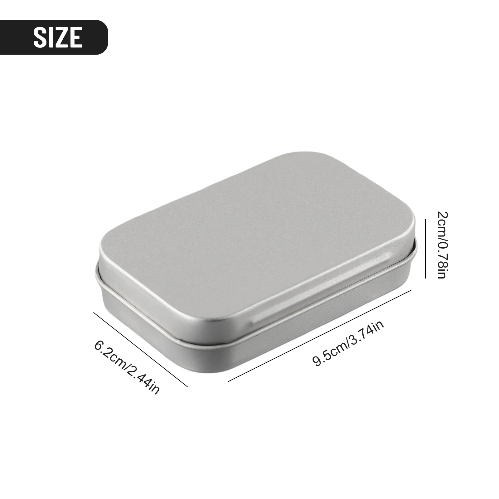 

Metal Box TinPlated Container, 6 Pcs Small Empty Storage Box with Hinged Lid, Keep Your Lip Gloss and Sample Pots in Place