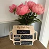 First Day of School Sign - Reusable Memory Photo Board with Handles Back to School Starting School Nursery Preschool 5
