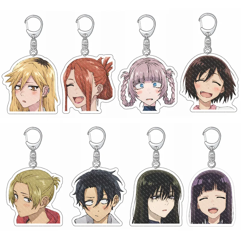 Cartoon Anime CALL OF THE NIGHT Keychain Acrylic Figure Nico Hirata Seri Kikyo Key Chain Cosplay Model Decor Sign Collections