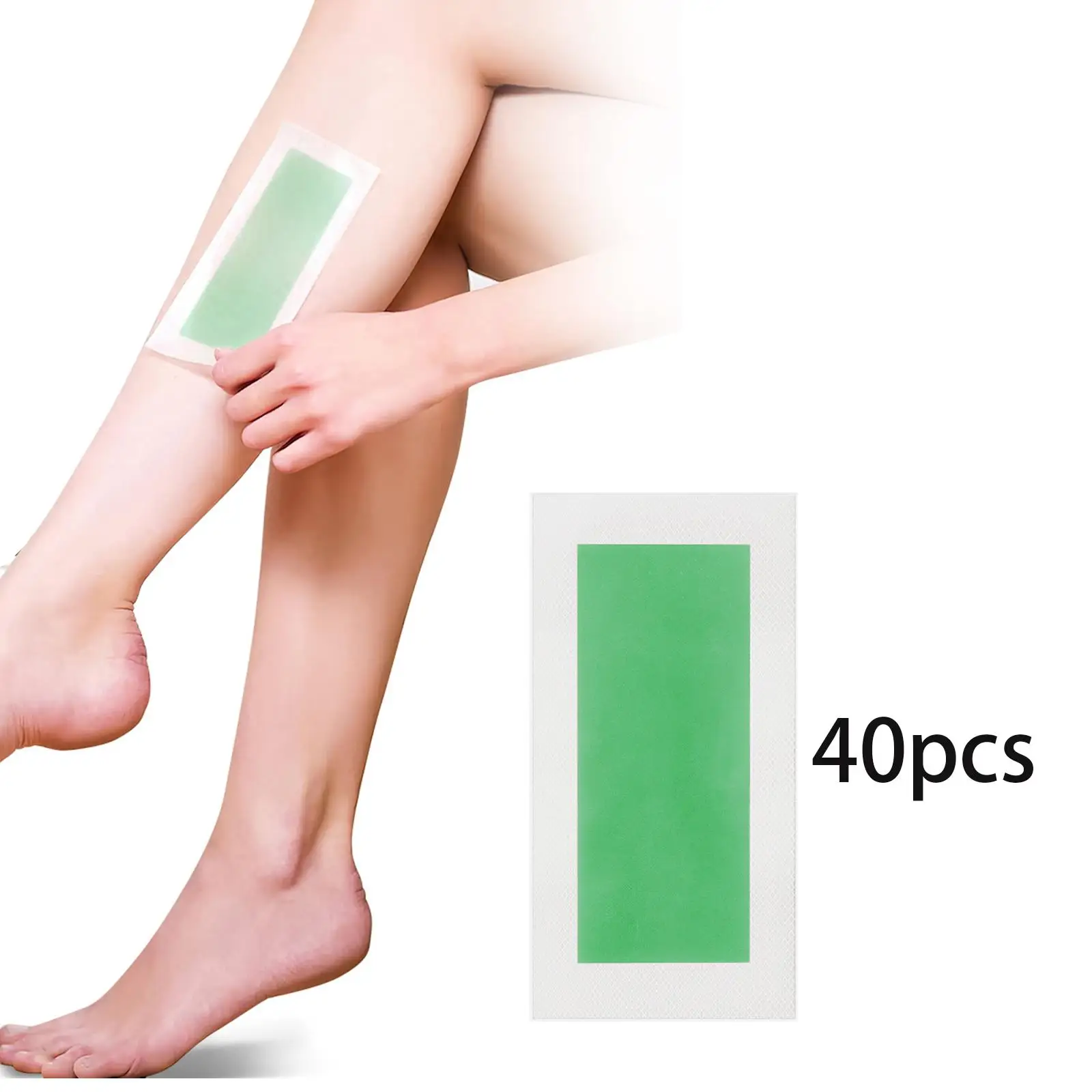 40Pcs Hair Removal Wax Strips Depilatory Epilator Waxing Wipe Sticker Waxing Paper for Bikini Facial Armpit Leg Women and Men 3