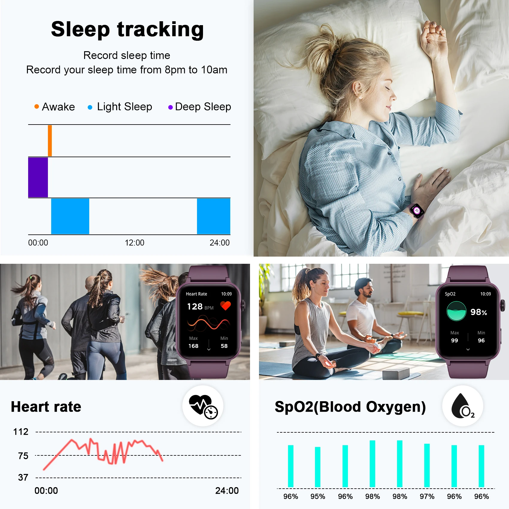 Baolubao Smart Fitness Tracker Bluetooth Sports Watch