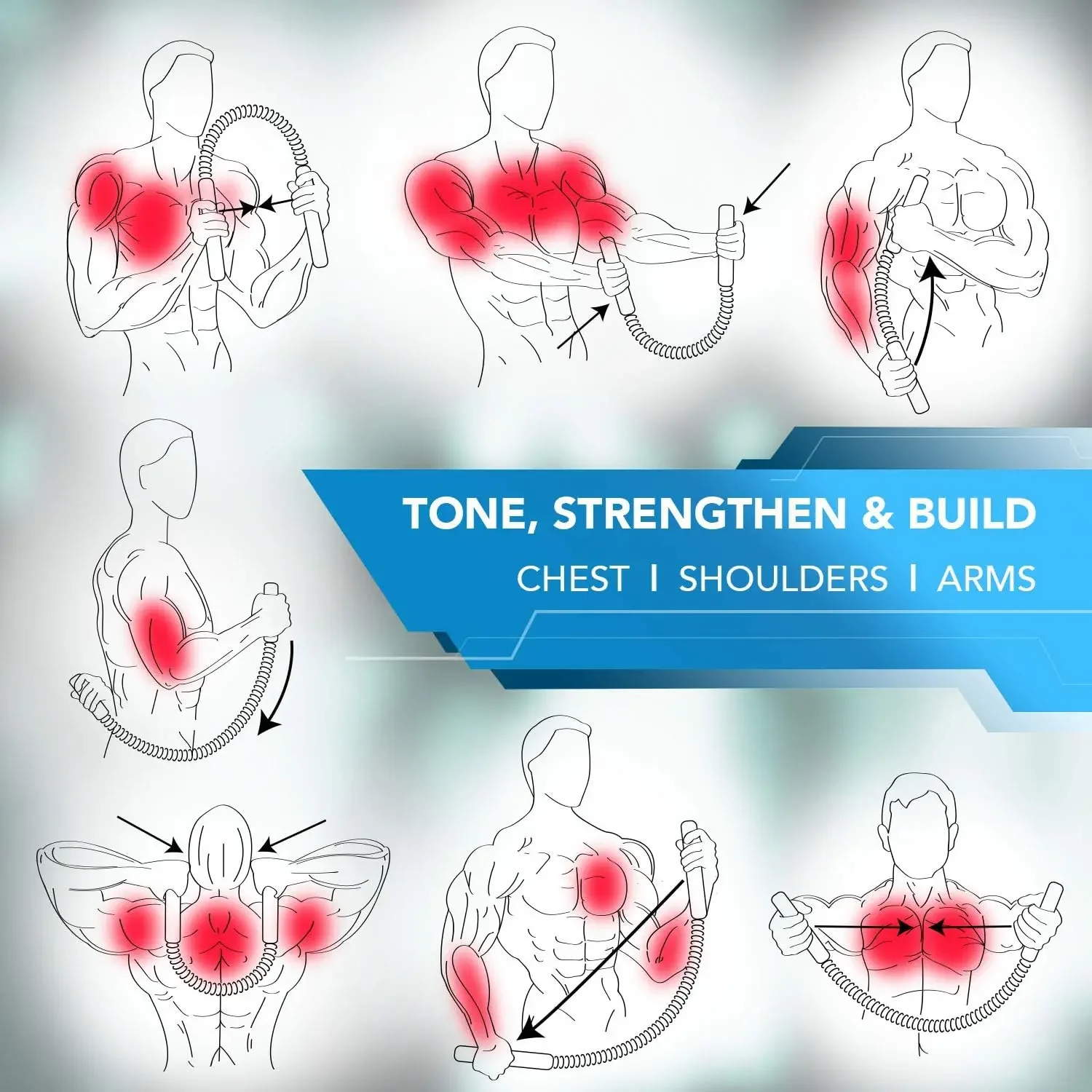Twister Arm Trainer Espansore Toracico Regolabile - Per