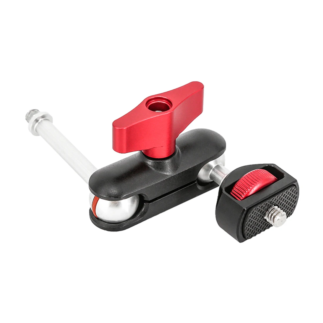 360 Tripod Magic Arm Mount Adapter Dual Ballhead 1/4"Screw Articulating Connecto