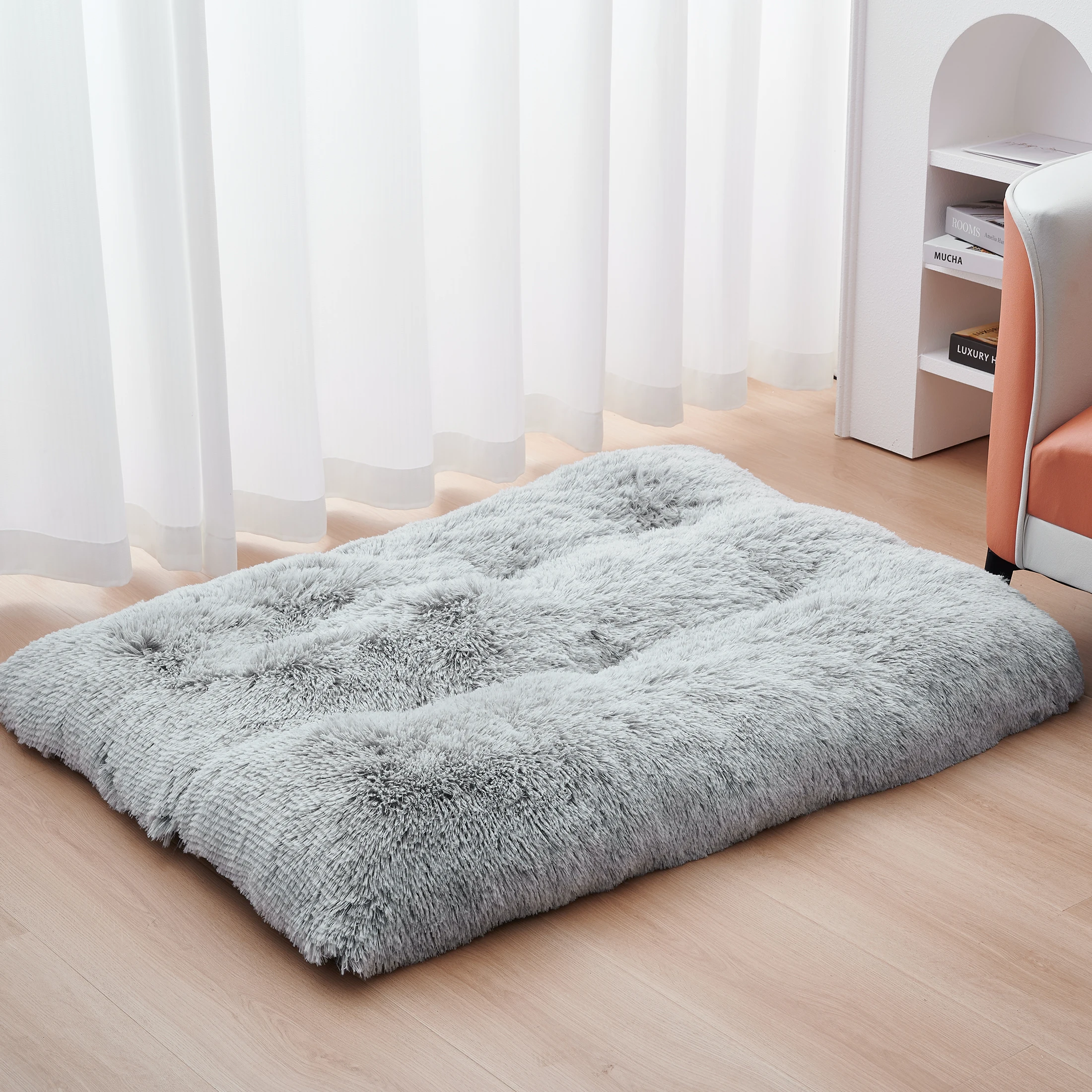 Dog Bed Mats Washable Large Dog Sofa Bed Portable Pet Kennel Long Plush House Sleep Protector Product