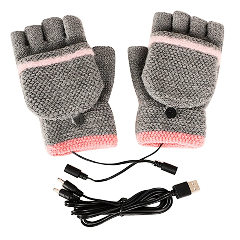 

USB Heated Gloves Unisex Womens Or Mens Heated Gloves Mitten For Winter Hands Warm Indoor And Outdoor Washable Design