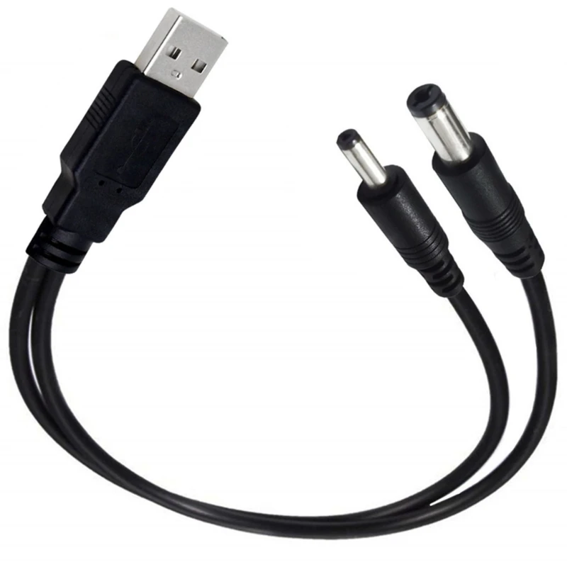 

Flexible Power Cable, USB to 5.5x2.1mm ,3.5x1.35mm Charging Cord Plug Cable USB to Power Cord Wire