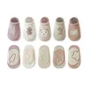 5Pairs/lot 2024 New 0-5Years Anti-slip Non Skid Ankle Socks With Grips For Baby Toddler Kids Boys Girls All Seasons Cotton Socks 1