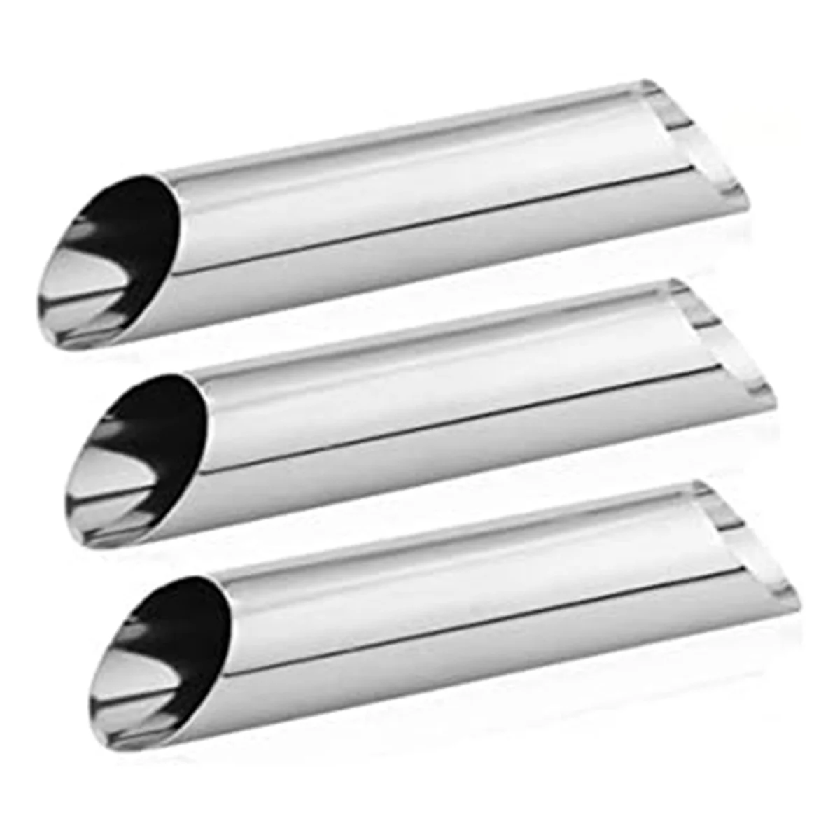Brioche Pane Pagnotta Cannoli Tubi In Acciaio Inox Cannoli Forme 3 Pezzi Antiaderente Crema Corno Pasticceria Danese-