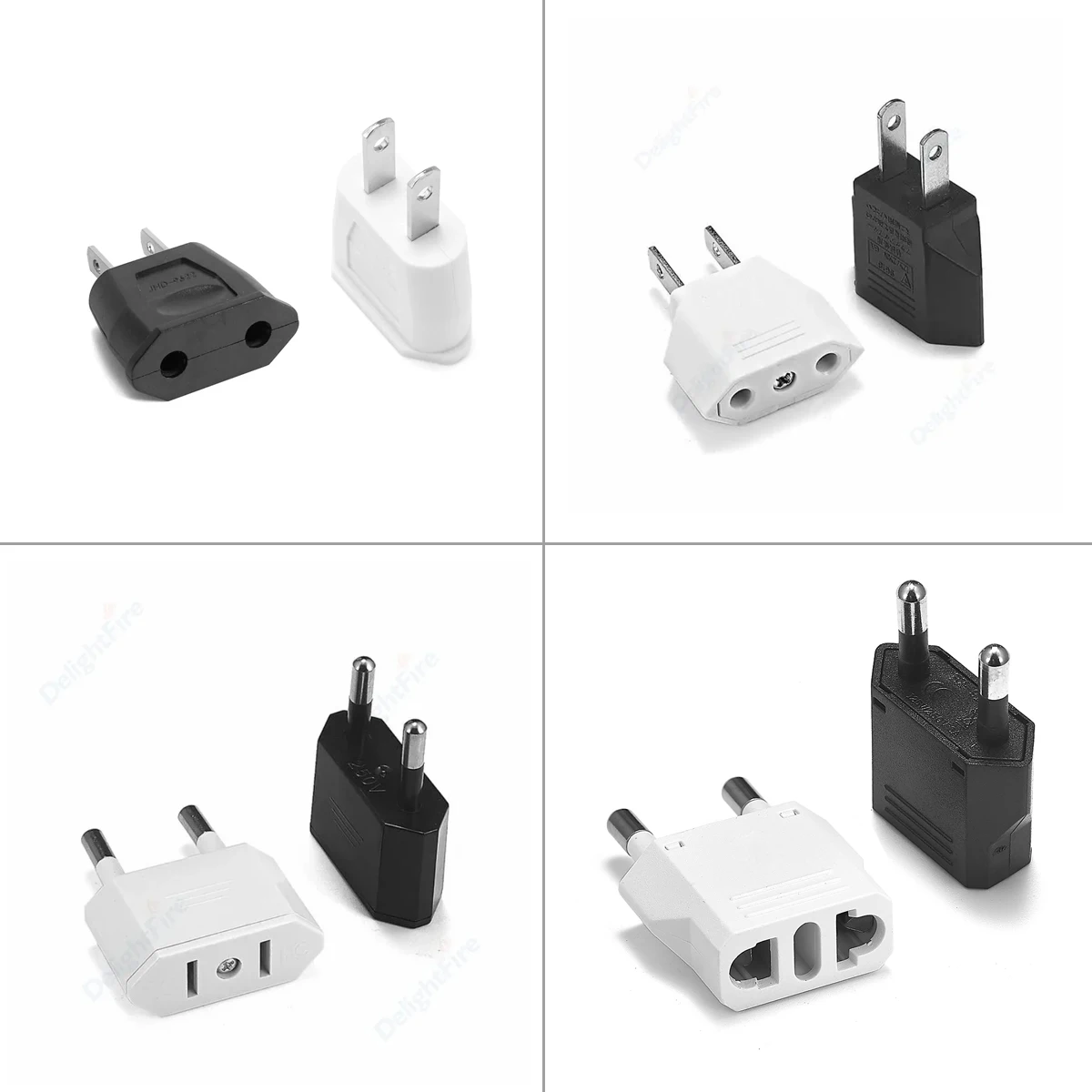 US ปลั๊กอะแดปเตอร์ยูโร Europea ไปยังอเมริกัน China Travel Power Adapter EU ไปยัง US ปลั๊กอะแดปเตอร์แปลงประเภท A ซ็อกเก็ตไฟฟ้า 1