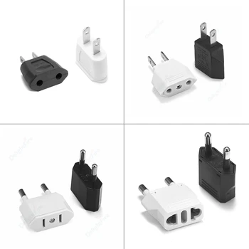 US ปลั๊กอะแดปเตอร์ยูโร Europea ไปยังอเมริกัน China Travel Power Adapter EU ไปยัง US ปลั๊กอะแดปเตอร์แปลงประเภท A ซ็อกเก็ตไฟฟ้า 1