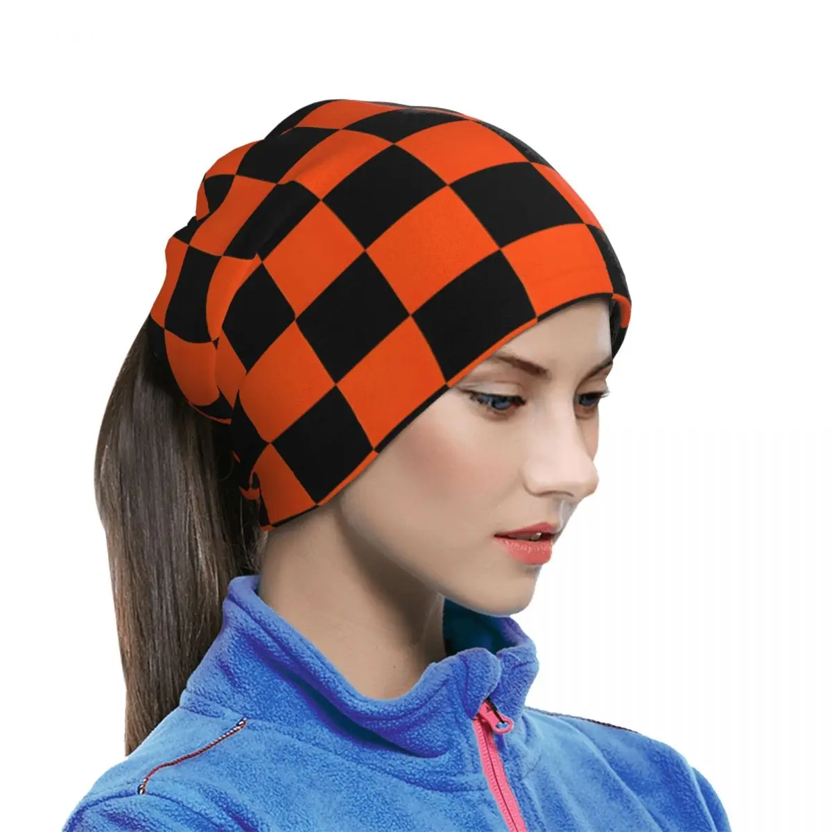 Orange And Black Bandana Neck Gaiter Windproof Face Mask Scarf Cover Women Men Headwear face mask cycling bandana neck wrap bandana headscarf cotton bandana neck gaiter bandana neck cover multifunctional bandana motorcycle bandana camouflage bandana