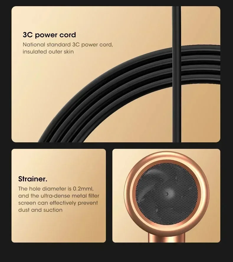 Professional Ionic Hair Dryer With Multiple Speed And Heat Settings_voghion.com
