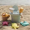 Sea Creatures Sand Beach Toy Set Toys Kids Sandbox Toys Toddlers Sand Toys Beach Tool Kit Bucket Watering Shovel Travel Outdoor 4