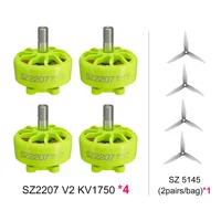 MEPS 4pcs SZ2207 V2 FPV Motors & 4pcs SZ5145 Propellers Bundle 1