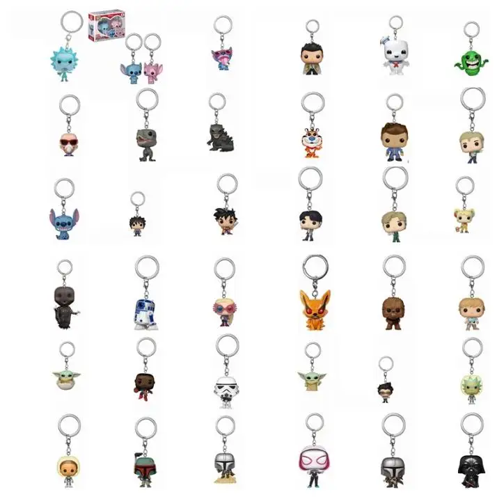 thumbnail image 1 of 2023 Nuevo llavero Funko POP Dragons Ball Star War Juguete SUMMER STITCH ANGEL Rick Narutos Kurama Todoroki Figura Juguetes, 1 of 5