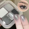 42103-f0dcc3.jpg 5-Color Punk Smokey Eye Makeup Eyeshadow Palette Silvery White Cement Gray Dark Black Matte & Shimmer Lasting Party Makeup