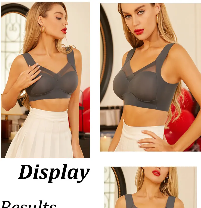 3 Teile/satz Sexy Spitze Plus Größe Sport Bh Für Frauen Nahtlose Einfarbig Push-Up Unterwäsche Neue Gemütliche Atmungsaktive Draht freies Büstenhalter – Detail 18