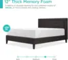 12-Inch Green Tea Charcoal Cooling Gel Memory Foam Mattress, Fiberglass-Free, 2-Layer Breathable Design, Medium Firm,Queen Size. 4