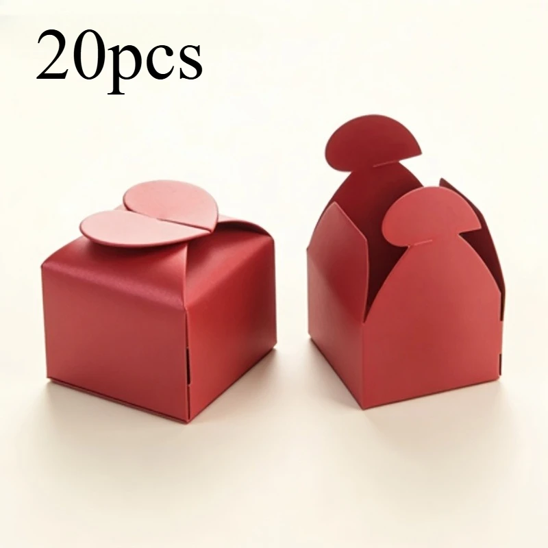 20 Pcs Heart Gift Box, Minimalist Design for Valentine's, Anniversary, Proposal, Wedding. Perfect for Chocolates & Candy.