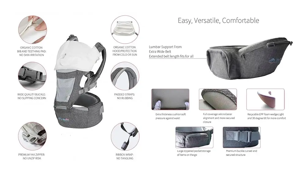 BABY CARRIER with HIP SEAT