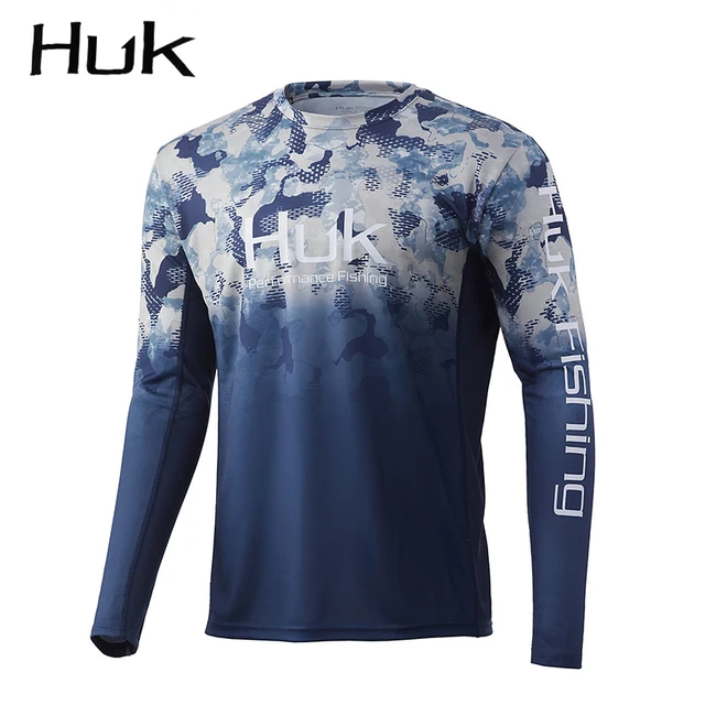 HUK Fishing Shirts Long Sleeve Fishing Clothing Man Outdoor Summer UPF 50  Moisture Wicking Jersey Uv Protection Apparel - AliExpress