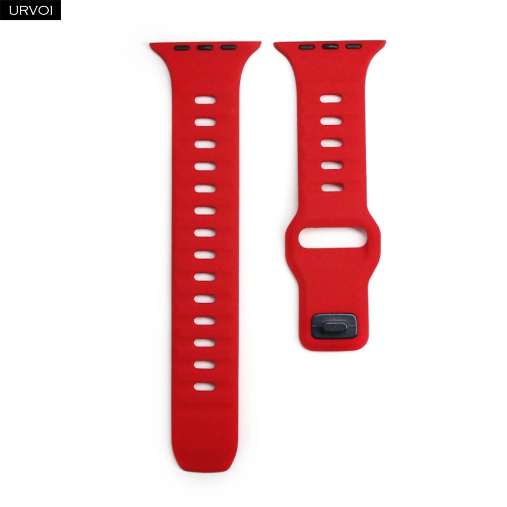 Breathable Silicone Pin-and-Tuck Closure Watch Strap