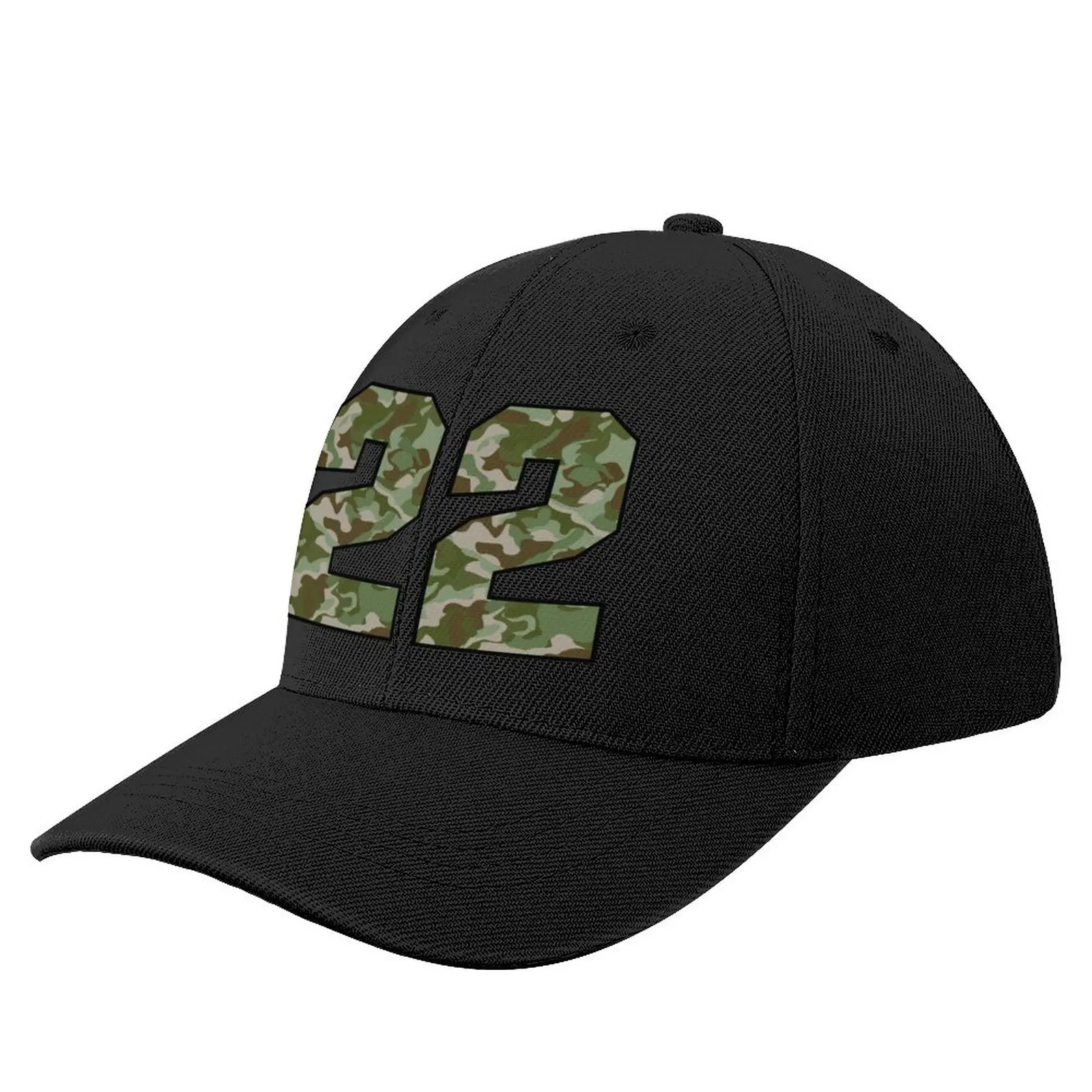 

Army Camouflage Number Twenty-two Soldiers Lucky Number 22 Baseball Cap derby hat Hat Man Luxury Caps For Men Women's