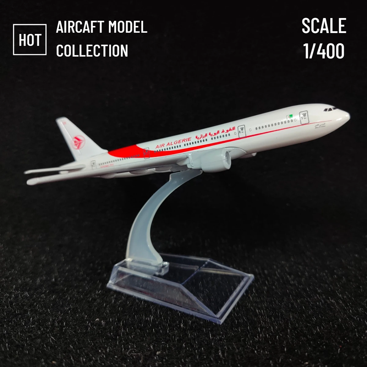 

Scale 1:400 Metal Aircraft Model, Air Algerie B777 Airplane Aviation Collectible Diecast Miniature Ornament Souvenir Toys