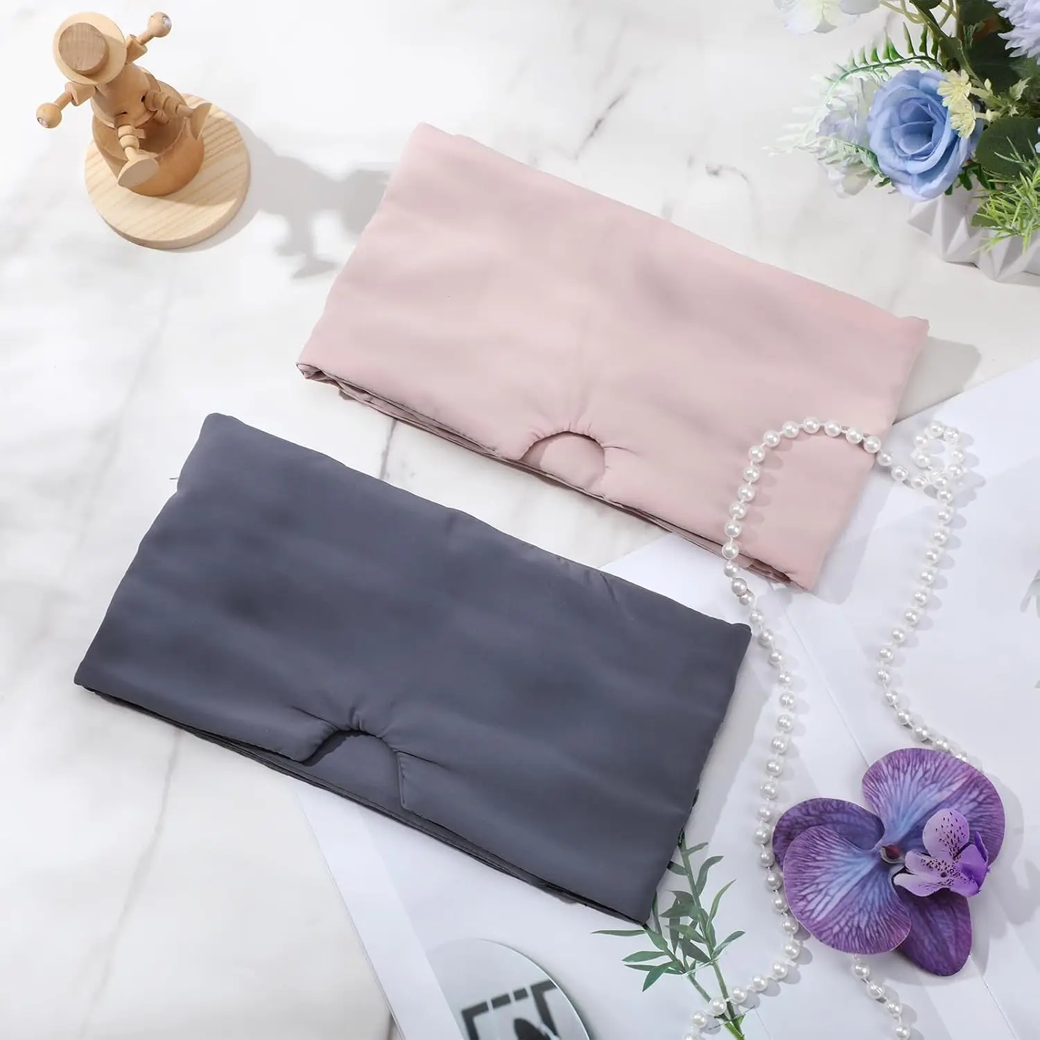 Weighted Eye Mask for Sleeping Soft Blackout Gravity Sleep Mask Gentle Pressure Eyes Cover with Adjustable Elastic Travel Gifts