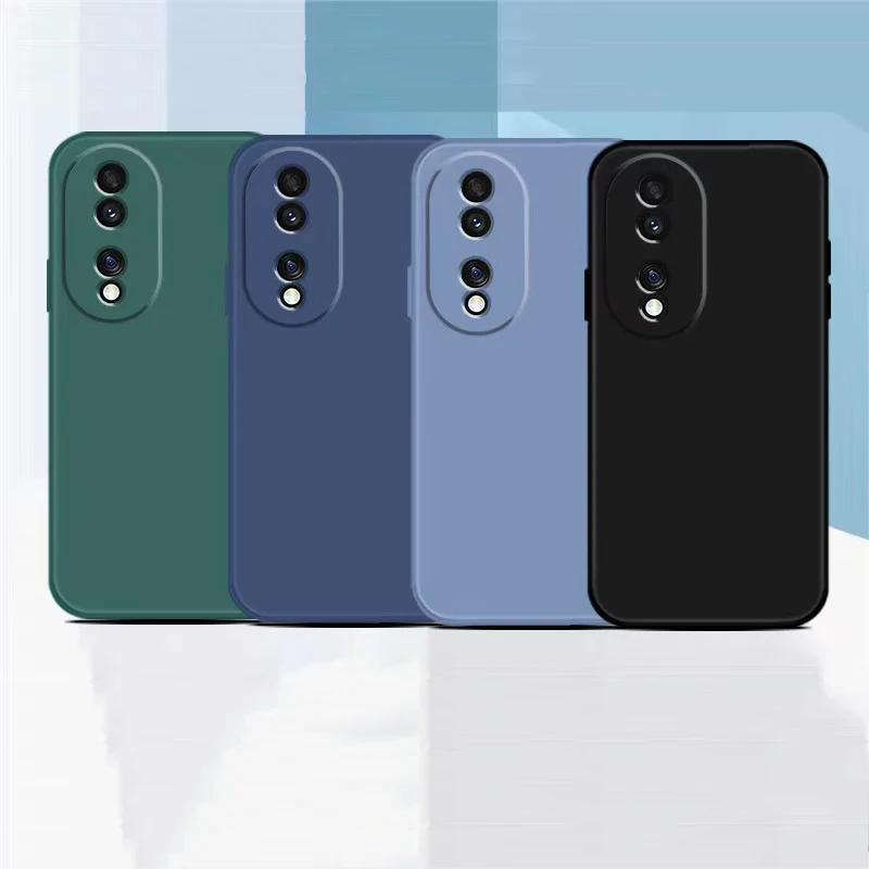 Premium Square Liquid Silicone Shockproof Phone Case - Soft Back Cover