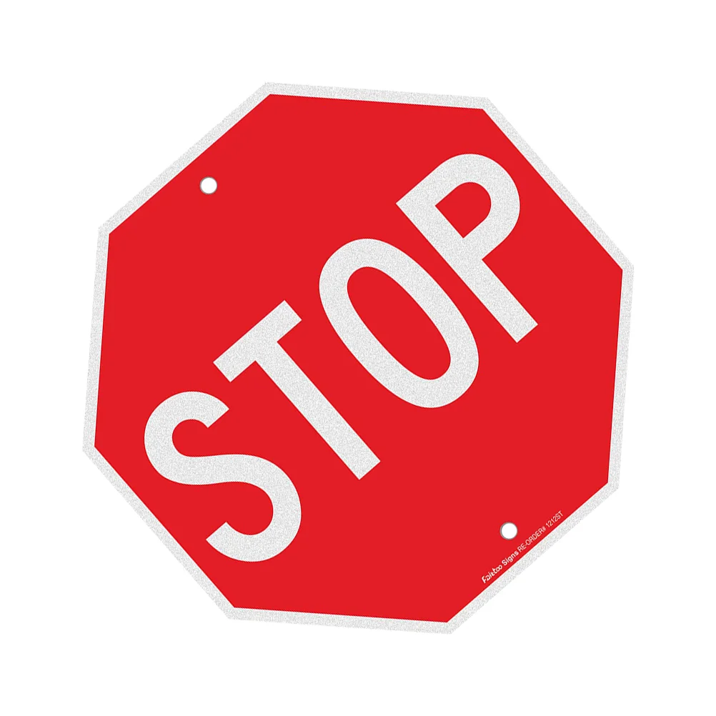 25x25cm Octagonal Traffic Sign Stop Sign Reflective Plate Road Signal Warning Mark Roadway Safety Traffic Warning Private