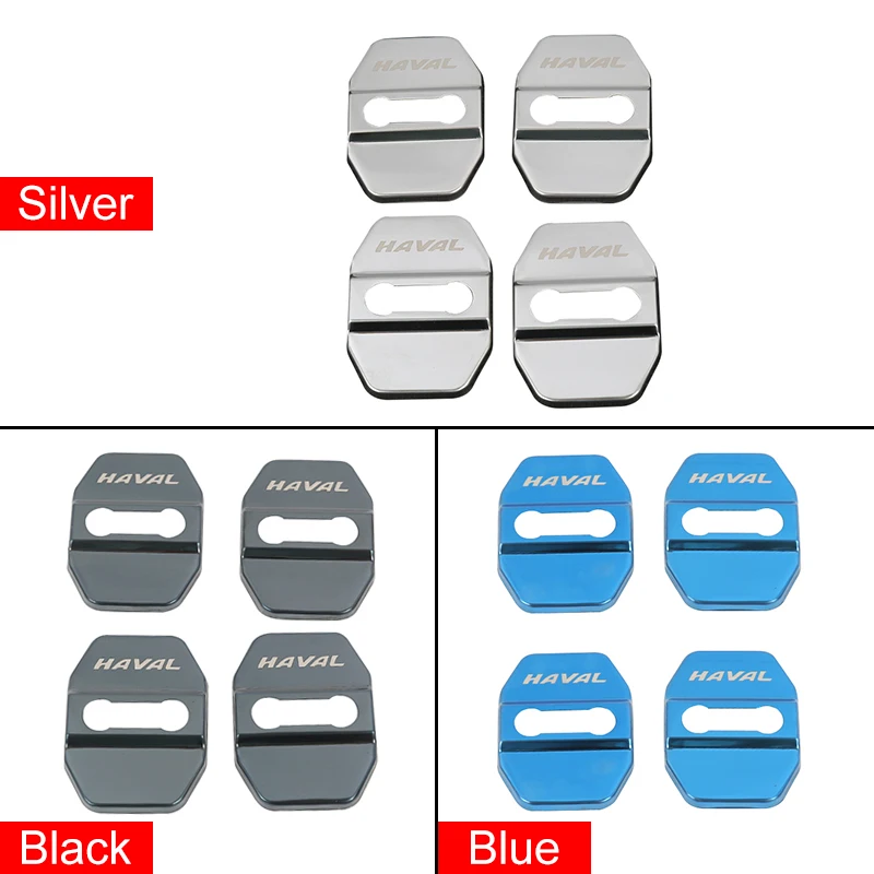 4Pcs Door Lock cover Protect Sticker Emblems for Haval H6 3rd Gen GT DHT-PHEV Stainless Steel