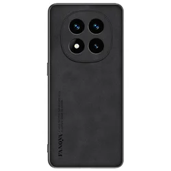 Sheepskin Leather Silicone Shockproof Matte Phone Case - Redmi note 14Pro 5G (Black)