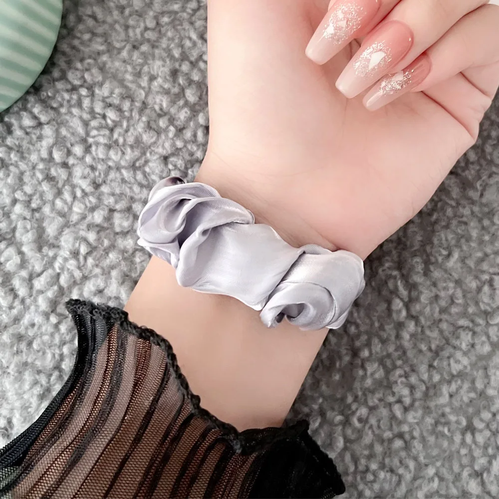Stretchy Elastic Fabric Quick Release Scrunchie Watch Band Strap