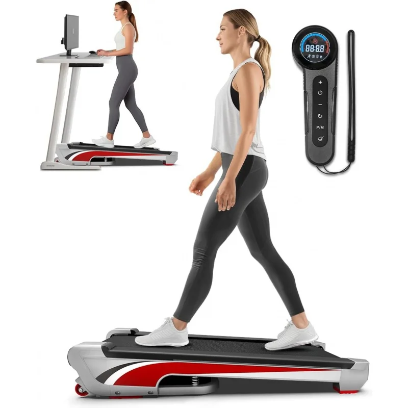 

Redliro Walking Pad Treadmill with 6% Incline, Under Desk Treadmill 350+ lb Capacity Portable for Home & Office, Compact Min